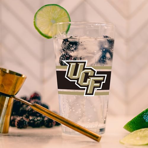 Image of Logo Brands NCAA 16 oz Pint Glass - Durable Glass With Bold Team Color- Chip-Resistant Rim Drinkware For Fans, Tailgates, Home Bars & Everyday Use
