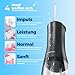 Operan Munddusche Kabellos Tragbar Elektrische, 300ML Oral Irrigator Munddusche Testsieger, Water Flosser für Zähne, Zahnfleisch und Zahnpflege, Black,1 Pack + 4 Düseni