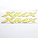 Protector Tanque Pegatina Moto 3D Xmax Sticker Motorcycle Emblem Badge Tank Pad Protector Calcomanía para Yamaha X-MAX Xmax 125 250 300 400 Stickers Moto (Color : Yellow)