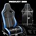 Pair of Universal Racing Seats, PVC Leather, Racing Bucket Seats with Dual Sliders, Reclinable for Driver and Passenger Side (VR006)