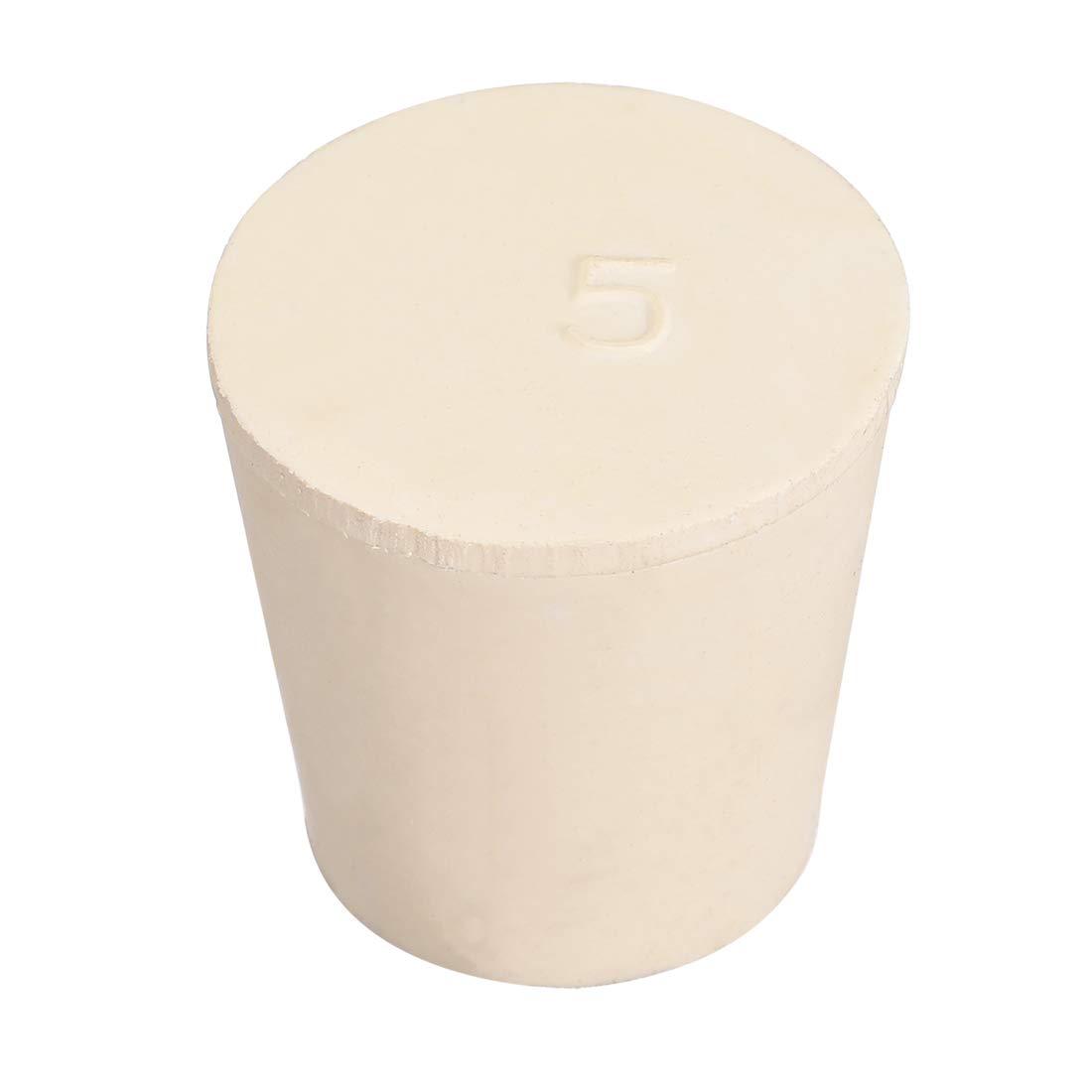 uxcell White Tapered Shaped Solid Rubber Stopper for Lab Tube Stopper Size 5 10Pcs, 22x29x28mm - Image 4