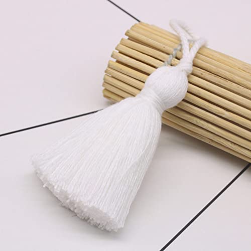 2Pcs 11Cm Cotton Tassels Hanging Rope Fringe Tassel For Diy Sewing Curtains Garment Home Decoration Jewelry Craft Accessories,09 Ivory Color,11Cm 2Pcs #TOP6