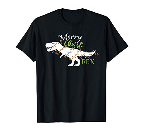 Natale T- Rex Dinosaur Gift Dino Natale Maglietta