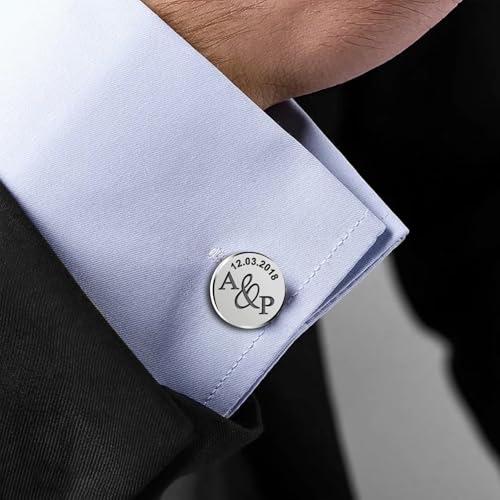 Mancuernillas personalizadas grabadas para hombre miniatura 3