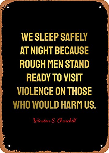 Winston Churchill Quotes Metal Tin Sign 8x12 Inches