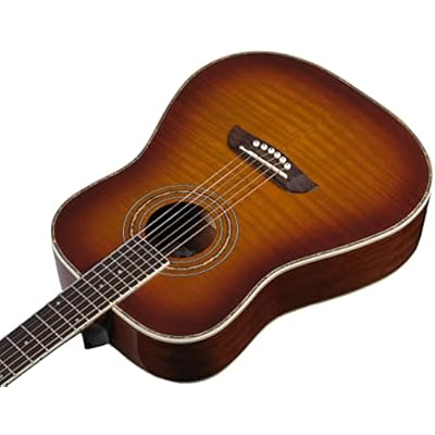 Oscar Schmidt OG1FYS-A-U 3/4 Size Dreadnought Acoustic Guitar (High Gloss) Flame Yellow Sunburst