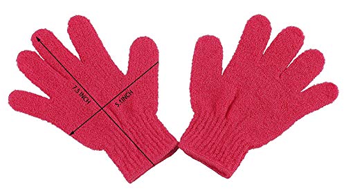 8 Pairs Double Sided Exfoliating Gloves Body Scrubber Scrubbing Glove Bath Mitts Scrubs For Shower, Body Spa Massage Dead Skin Cell Remover #TOP1
