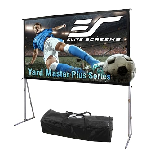 Elite Screens Yard Master Plus, 180-INCH 16:9 Height Setting Adjustable Portable Projector Screen...