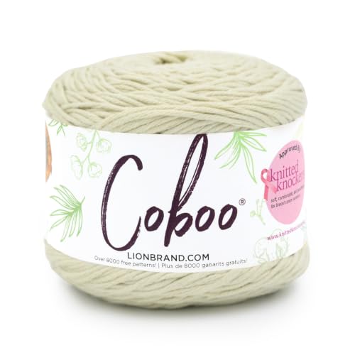 Image of Lion Brand Yarn, Coboo Cotton Blend Crochet Yarn, Quartzite, Green, 1 Pack