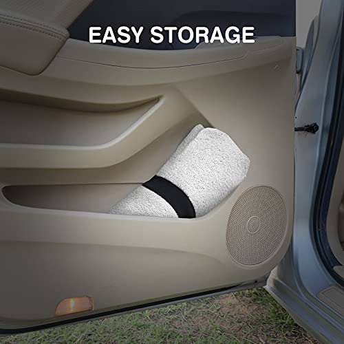 Image of Leader Accessories Towel Bucket Seat Cover Waterproof White Machine Washable for Athletes Running Swimming Boxing Workout Outdoor Sports