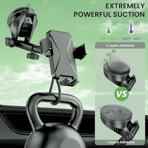 Image of Secure Air Vent Car Phone Mount: 360 Rotatable Universal Holder, Hands-Free Smartphone Cradle for Safe Driving
