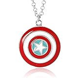 Anime Necklace , Anime Movies Cosplay Jewelry Accessories Charsm Gifts For Kids Teens Boys Girls Friends (Captain American Shield necklace)
