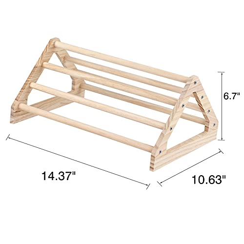 Image of Wooden Chick Perch Stand, Pine Chicks Roosting Bar, Jungle Gym Perch Toys for Chicken Coop & Brooder, Bird Perch for Baby Chicks & Parrots (Large)