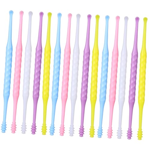 Veemoon 20pezzi Rimozione Cerume Orecchie Strumenti Pulizia Cerume Leggero Trasporto Comodo Impugnare Sicuro Adatto Tutti Gli Utenti Doppia Testina Rimuove Effettivamente