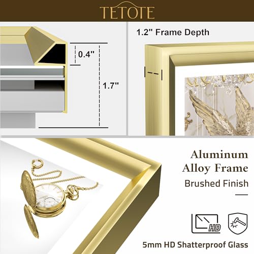 TETOTE 84x36 LED Bathroom Mirror with Lights Gold Frame Frontlit & Backlit Lighted Vanity Mirror Baroque Anti Fog Dimmable White/Warm/Natural,CRI90+,Waterproof,Wall Mounted(Horizontal/Vertical) by TETOTE - Image 2