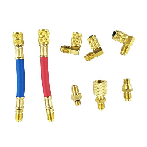 Adaptador R134A R12 para aire acondicionado 8 piezas miniatura 2