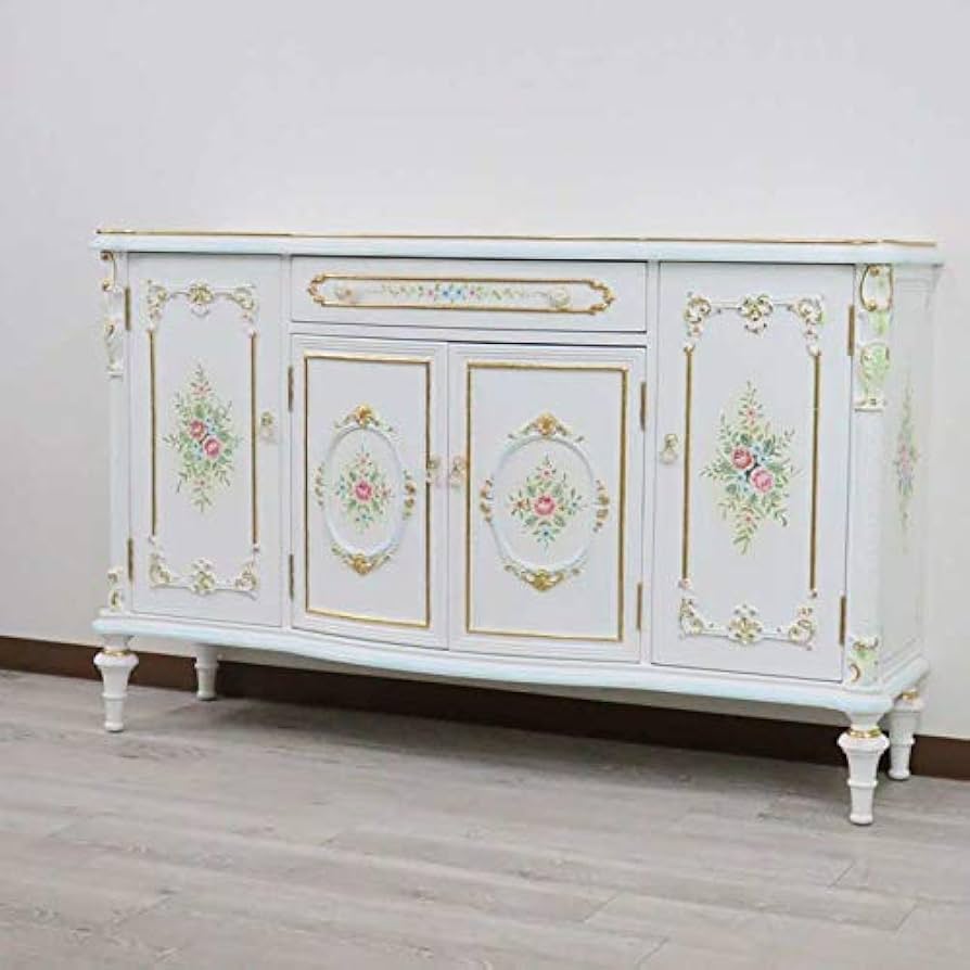 ロココ調 ヨーロピアン アンティーク キャビネット トールペイント ロココ調 ヨーロピアン アンティーク キャビネット トールペイント