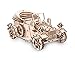 EWA Eco-Wood-Art- RETROCAR retrò Auto Meccanico Tridimensionale-Puzzle per Adulti e Adolescenti-Collezione Senza colla-315 Dettagli, Colore Natura