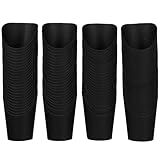 Beavorty Pommes Frites Papierbecher 14oz 100 Stück Einweg Snackbehälter Schwarz für Gartenparty und Foodfestival