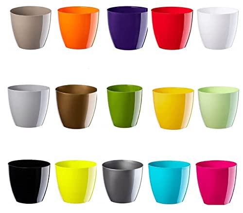 Waste Paper Basket Dust Bin Round Plastic Step Office Bathroom 2 Sizes 20 Colour (Purple)