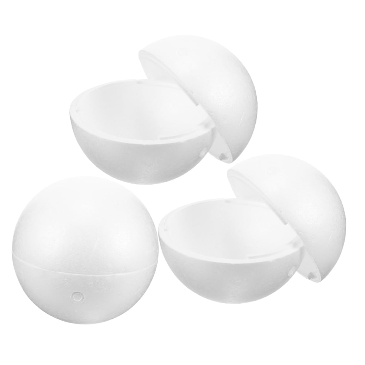EXCEART 3pezzi Palline Decorative in Polistirolo Espanso Forme Cavi per Artigianato Fai da Te Decorazioni per Casa e Progetti Artistici Leggero e Staccabile