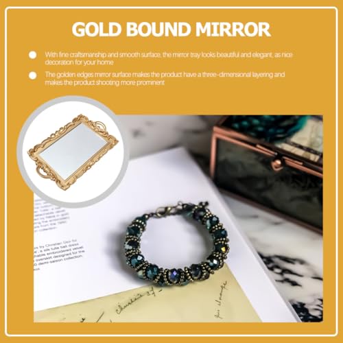 Plateau miroir or portable élégant pour l'hôtel et maison - 6