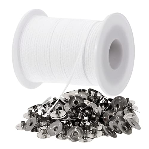 Tofficu set de 2 rollos de mechas de algodón para velas miniatura 3