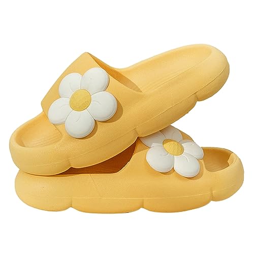 Girls Comfy Soft Flower Cloud Slides Kids Non Slip Lightweight Shower Sandals Thick Sole House Bedroom Slippers