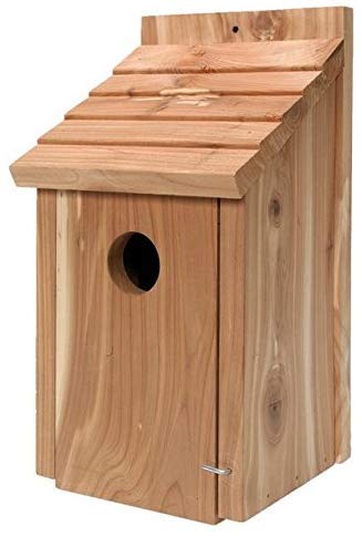 Gardirect Wild Bird Classic Nesting Box, Bird House for Blue Tit, Sparrow (Cedar)