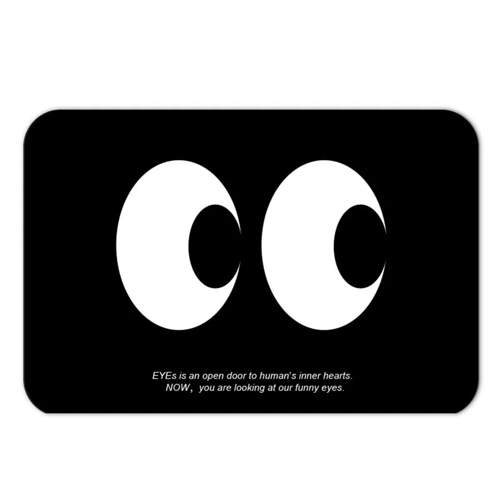 Tapis de bain antidérapant en caoutchouc souple diatomée Black Eyes 50x81