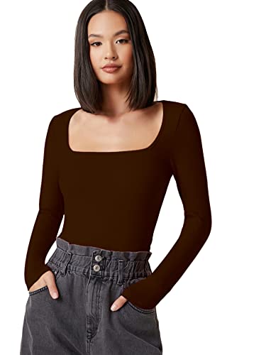Image of Aahwan Women's & Girl's Solid Long Sleeve Polyester Slim Fit Top