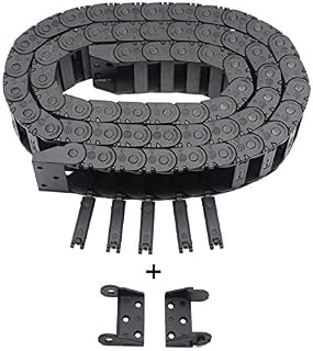 Befenybay 10mm x 11mm Length 1Meter Black Plastic Open Type Cable Wire Carrier Drag Chain Towline R18 for 3D Printer and CNC Machines (10mmx11mm-Outside Open)
