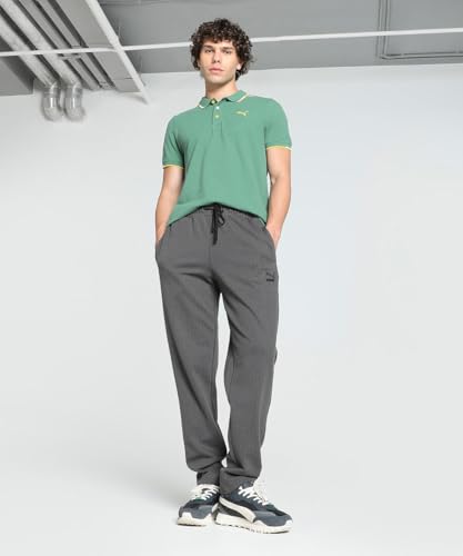 Image of Puma Men Tipped Collar Pure Cotton Regular Fit Polo Shirt