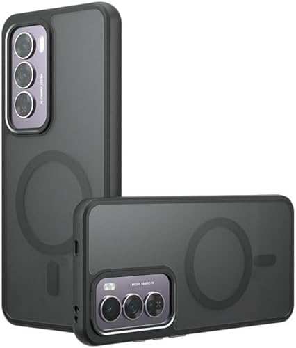 X}zP[X Ή@ for Realme 14x / V60 Pro / C75 / C75X,Ή@ for MagSafe,CՌh~[TPU+PCobNv[]2in1Jo[ Black