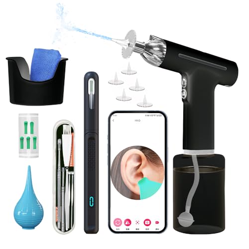 BAUSATZ Ear Wax Removal Tool, Ear Cleaning Kit, Ear Irrigation Flushing System, Ear Wax Removal Endoscope Otoscope,Safe and Effective Ear Flush Kit with Ear Cleaner