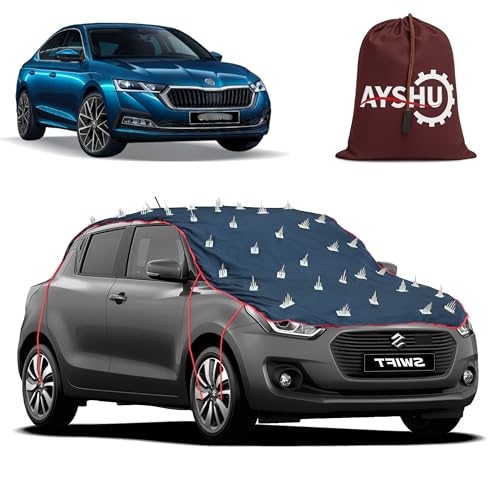 Image of AYSHU Water-Resistant Spike Car Cover for Skoda Octavia - Protects from Dogs, Monkeys, Dust, Sunlight & UV - Full Roof Universal Fit