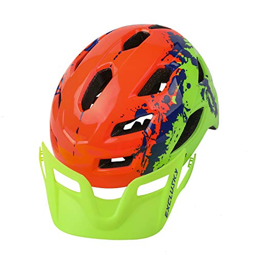 Image of Kids Helmet, Exclusky Kids Bike Helmet Adjustable Safety Lightweight Children Bicycle Helmet for Kids Skating Cycling Scooter Boys and Girls Bicycle Helmets Ages 5-8-14