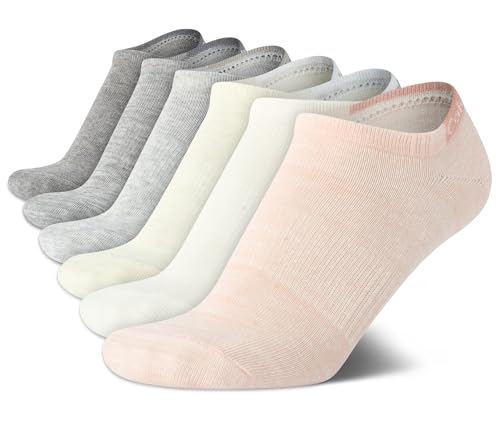 Image of Calvin Klein Womens No Show Socks - 6 Pack Breathable Cotton Blend Athletic Performance Low Cut Running Socks for Women