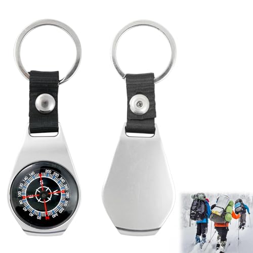 Kompass Outdoor, 2 Stück Mini Kompass Set, Präzise Navigation für Wanderungen und Camping, Robustes Design, Ideal für Kinder und Schlüsselanhänger