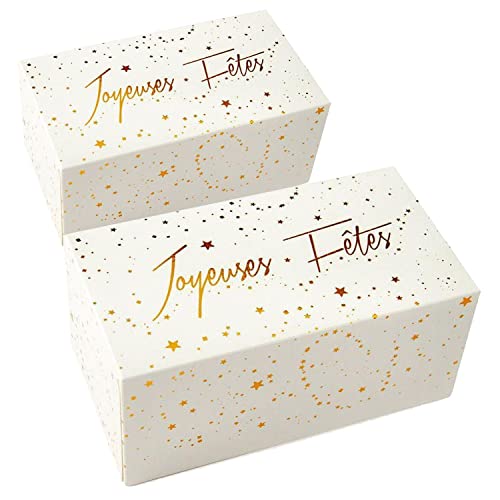 2 boîtes pour bûche de Noël 35 x 13 x 11 cm