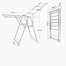 Tendedero Plegable,Mobiliario Tienda De Ropa Perchas Plegables Hospital Percheros, Sábanas Toalla Secadora...