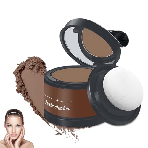 Retoca Raíces de Polvos,Corrector Capilar para Densificar el Cabello,Polvo para Cubrir las Sombras para el Cbello,Polvo de Sombreado,Polvo para la Línea del Cabello,para Cubrir Raíces(Marron Oscuro)