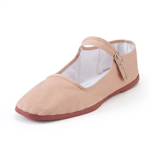 Image of Womens Classic China Flats, Casual China Doll Shoes, Cotton Mary Janes, Chinese Tai Chi Shoes