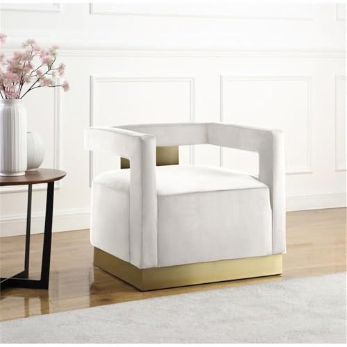 Sillón Terciopelo Cremoso con Acabado Dorado miniatura 2
