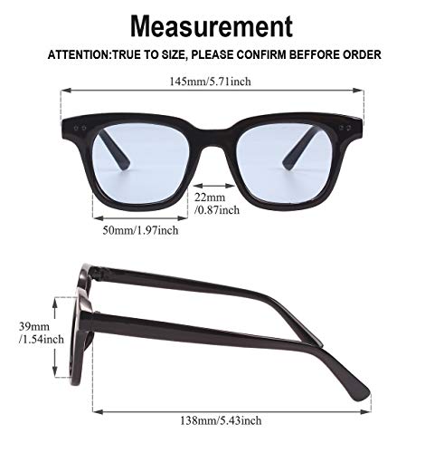 Image of Bestum Inspired Square Sunglasses With Rivets Tinted Lens UV400