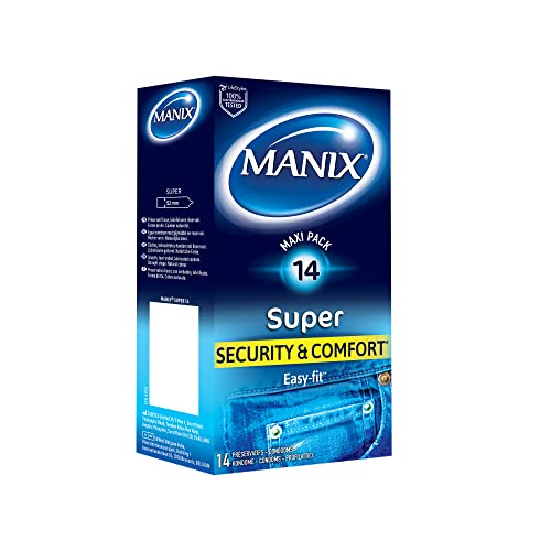 Manix Préservatifs SUPER - MEGA PACK de 28 préservatifs masculins pour un maximum de confort et toute sécurité