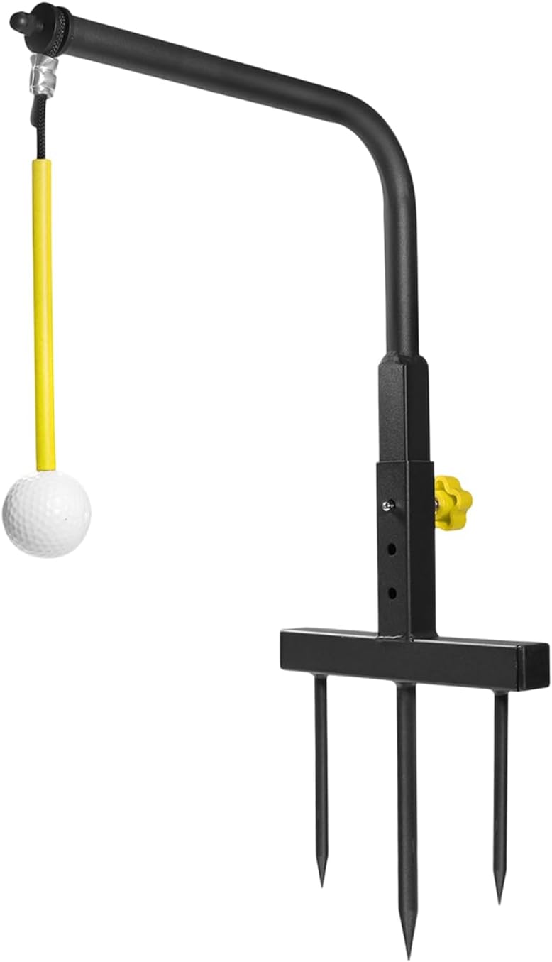 Golf Swing Training Aid - Adjustable Height Simulator Alignment Stand | Golf Trainer Practice - for Garden Outdoor Men Golfers Game Golfing