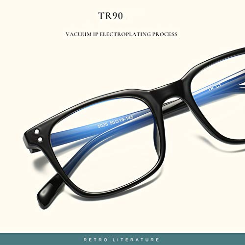 Occffy Blue Light Filter Computer Glasses for UV Blocking Anti Eyestrain Gaming Glasses Anti-Glare Blocker Eyewear Protection for Men Women 5025 (Black)