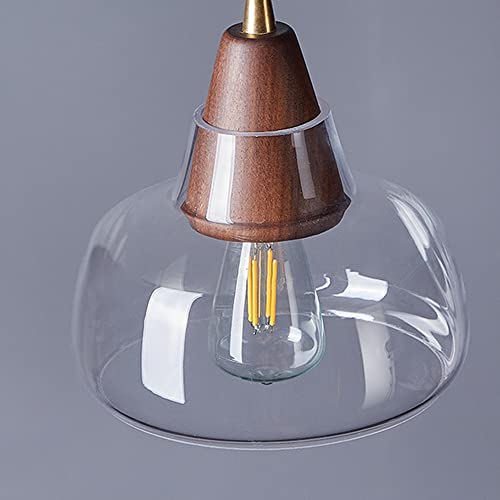 Lustre en verre suspendu rétro pour balcon et entrée chaleureuse