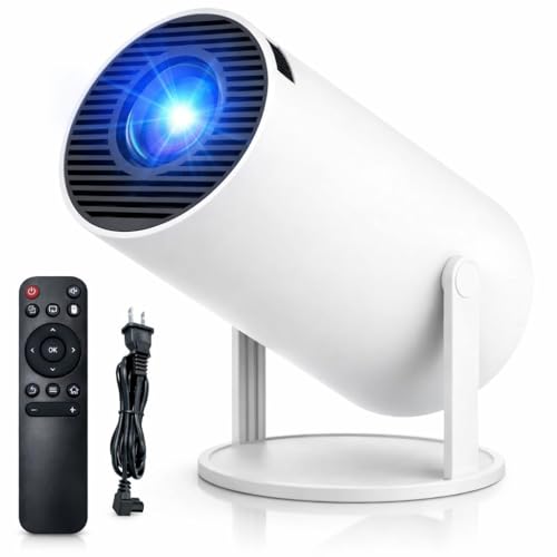 Image of Casaquin Smart Projector | 4K Support, Native 720p HD, 2500 Lumens | Rotatable Design, Built-in Speaker | Android 11 with Netflix, Prime, YouTube | WiFi Connectivity | Entertainment